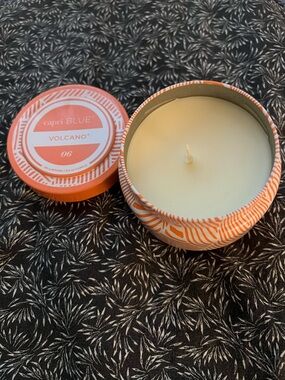 Anthropologie Capri Blue Volcano Scented Tin Candle - Orange